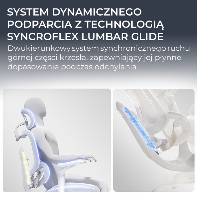Fotel biurowy ergonomiczny Sihoo DORO C300 LITE V2 z podnóżkiem Czarny (4820216980110) - Zdjęcie 7 Fotel biurowy ergonomiczny Sihoo DORO C300 LITE V2 z podnóżkiem Czarny (4820216980110) - obraz 7