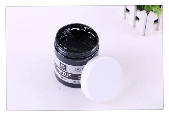 Грунт акриловый черный 500 мл для художественных работ GESSO Acrylic Medium SQ-27980 - Фото 3 Грунт акриловый черный 500 мл для художественных работ GESSO Acrylic Medium SQ-27980 - изображение 3