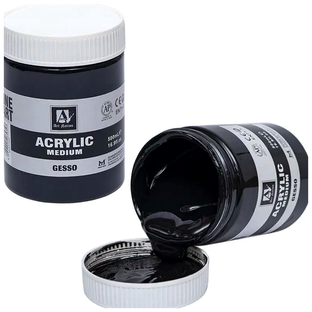 Грунт акриловый черный 500 мл для художественных работ GESSO Acrylic Medium SQ-27980 - Фото 4 Грунт акриловый черный 500 мл для художественных работ GESSO Acrylic Medium SQ-27980 - изображение 4