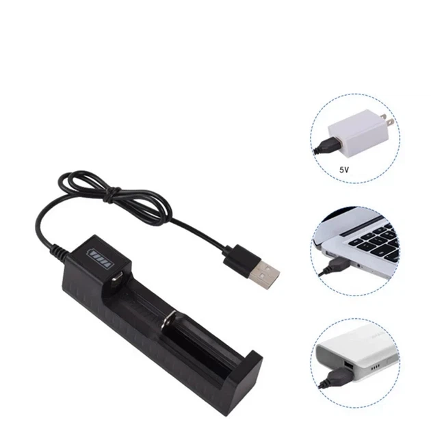 Универсальное USB-зарядное устройство для аккумуляторов 18650, 26650, CR123a и других с индикатором зарядки - изображение 3