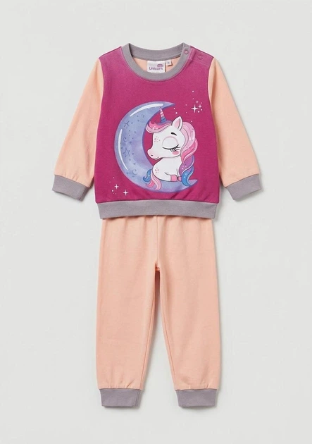 Дитяча тепла піжама для дівчинки Unicorn 80 см Світло-рожева (25100414) - Фото 1 Дитяча тепла піжама для дівчинки Unicorn 80 см Світло-рожева (25100414) - изображение 1
