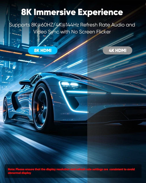 Кабель Highwings DisplayPort to HDMI, active, 8K@60Hz, 4K@144Hz 2м серый - изображение 5