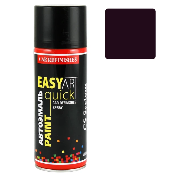 Эмаль автомобильная CS SYSTEM Easy Art Quick Paint 400 мл алкидная глянцевая баклажановая 107 - Фото 1 Эмаль автомобильная CS SYSTEM Easy Art Quick Paint 400 мл алкидная глянцевая баклажановая 107 - изображение 1