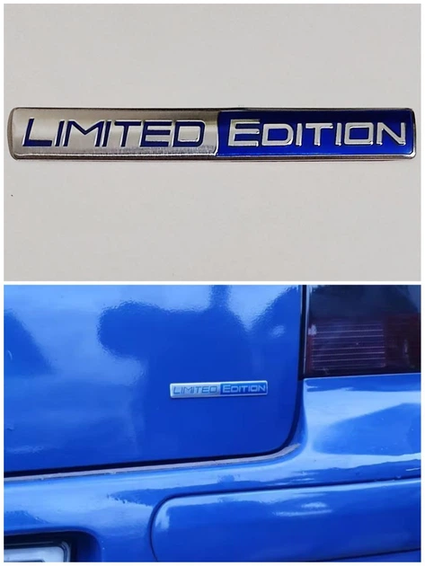 Металлическая 3D наклейка шильдик "Limited Edition" 10.3х1.5 см — алюминиевая эмблема на авто, салон, багажник, мотоцикл, скутер и велосипед (Голубо-стальной) - изображение 4