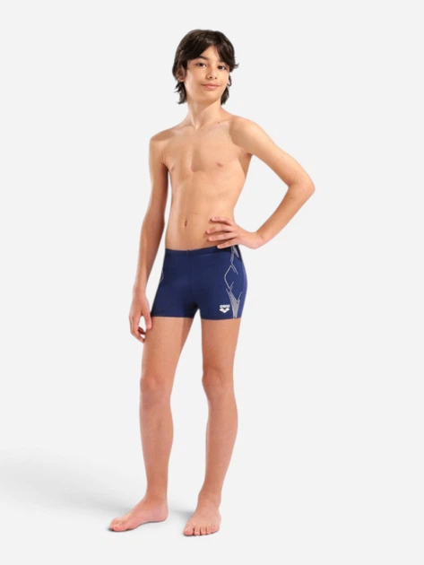 Подростковые плавки-шорты для мальчика Arena Graphic Swim Short 011189-701 152 см Темно-синий/Белый (3468337725695) - изображение 3