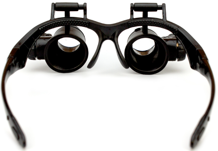Окуляри лупа з гумкою Lupa Glasses з підсвічуванням 4 змінні насадки - зображення 3