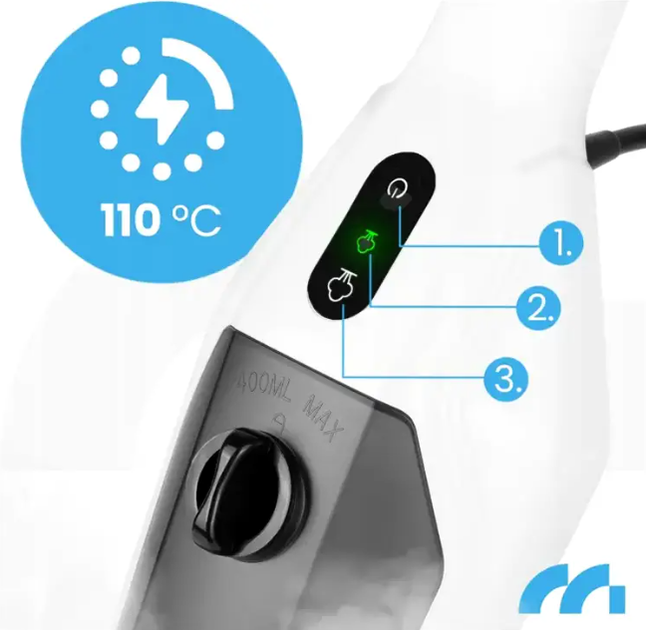 Паровая швабра MalTec SteamExpert HDS4600W 113483 2000 Вт, 400 мл, 12 в 1, ручной пароочиститель - Фото 5 Паровая швабра MalTec SteamExpert HDS4600W 113483 2000 Вт, 400 мл, 12 в 1, ручной пароочиститель - изображение 5