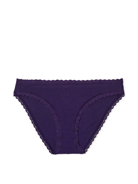Хлопковые трусики бикини Victoria's Secret фиолетового цвета р. S арт. 30657 - изображение 2