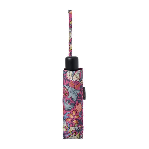 Зонт женский механический Fulton L907-041819 Morris & Co. Minilite UV - Golden Lily Pink розовая - изображение 4