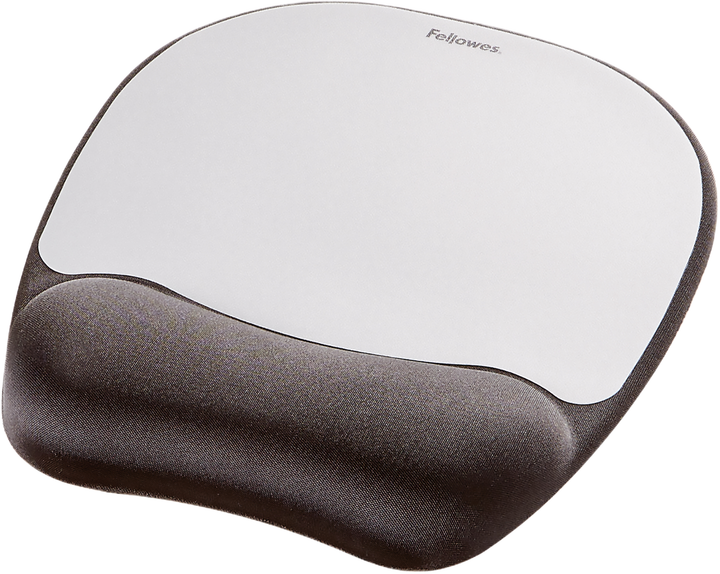 Ігрова поверхня Fellowes Memory Foam Wrist Support Silver Streak (43859497805) - Фото 1 Ігрова поверхня Fellowes Memory Foam Wrist Support Silver Streak (43859497805) - зображення 1