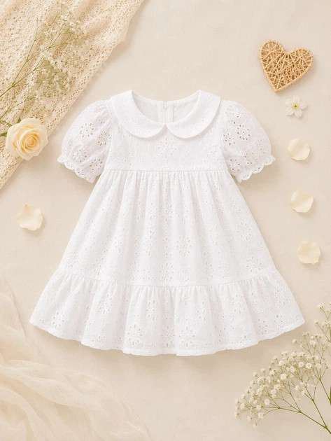Плаття для дівчинки «Little Angel» Kiddo білий 110 см - Фото 3 Плаття для дівчинки «Little Angel» Kiddo білий 110 см - зображення 3