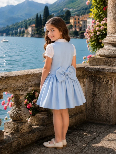 Комплект-двойка «Princess Style» жилетка и юбка-шорты Kiddo голубой 104 см - Фото 2 Комплект-двойка «Princess Style» жилетка и юбка-шорты Kiddo голубой 104 см - изображение 2