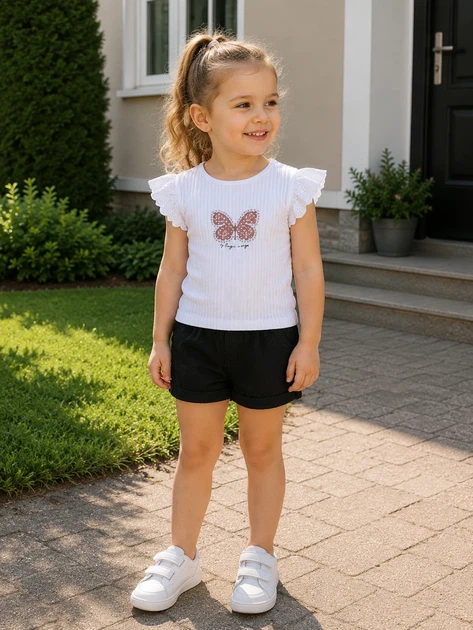 Футболка Butterfly Magic Kiddo білий 98 см - Фото 1 Футболка Butterfly Magic Kiddo білий 98 см - зображення 1