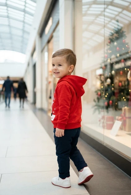 Дитяче худі з новорічним принтом Санти та написом Merry Christmas Kiddo Червоний розмір 104 (KIDDO-D23C7D0929DE4931B3035B67B0735980) - зображення 2