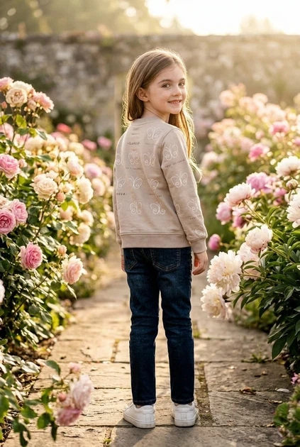 Кофта Glamour з метеликами Kiddo Бежевий розмір 98 (KIDDO-F42034D0AF9243489527304CA2FACEE1) - Фото 2 Кофта Glamour з метеликами Kiddo Бежевий розмір 98 (KIDDO-F42034D0AF9243489527304CA2FACEE1) - изображение 2
