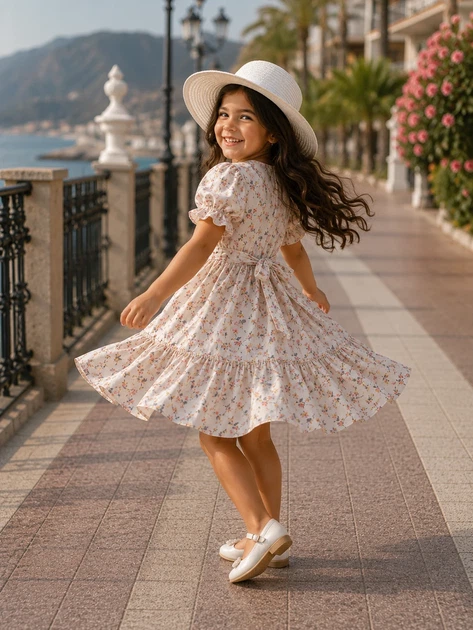 Платье Rosalie Kiddo молочный 122 см - Фото 2 Платье Rosalie Kiddo молочный 122 см - изображение 2