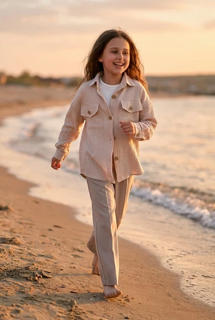 Сорочка муслінова «Natural Beige» Kiddo Бежевий розмір 110 (KIDDO-22C11329526C4340ABE50498BCB331BC) - Фото 1 Сорочка муслінова «Natural Beige» Kiddo Бежевий розмір 110 (KIDDO-22C11329526C4340ABE50498BCB331BC) - зображення 1