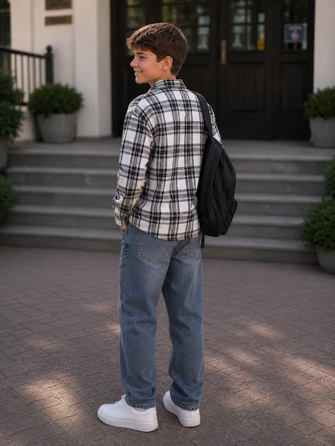 Рубашка Urban Flannel Kiddo белый 140 см - Фото 2 Рубашка Urban Flannel Kiddo белый 140 см - изображение 2