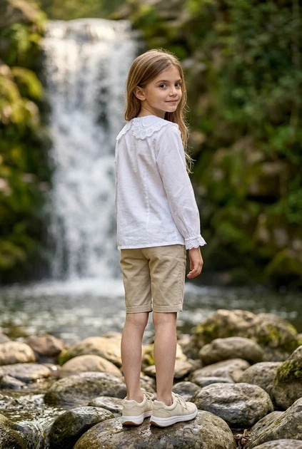 Блузка з мереживним коміром Kiddo Білий розмір 134 (KIDDO-58777E1700D0454EB7E804F90CBAA94C) - Фото 2 Блузка з мереживним коміром Kiddo Білий розмір 134 (KIDDO-58777E1700D0454EB7E804F90CBAA94C) - зображення 2