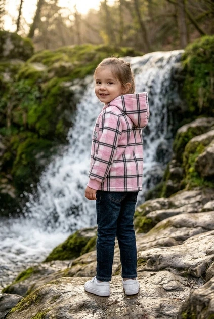 Сорочка фліс в клітинку з капюшоном для дівчинки (рожева) Kiddo Рожевий розмір 92 (KIDDO-8B768F203CE04565A3579A4097F5F85D) - Фото 2 Сорочка фліс в клітинку з капюшоном для дівчинки (рожева) Kiddo Рожевий розмір 92 (KIDDO-8B768F203CE04565A3579A4097F5F85D) - зображення 2