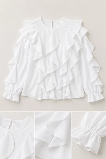 Блуза Elegant Waves Kiddo Білий розмір 164 (KIDDO-0BCEFBE9E39A476EA029498507F5DE1A) - Фото 3 Блуза Elegant Waves Kiddo Білий розмір 164 (KIDDO-0BCEFBE9E39A476EA029498507F5DE1A) - зображення 3