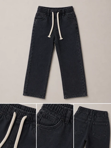 Джинси Urban Bear + брелок Kiddo Чорний розмір 122 (KIDDO-A662DF66DF464DF0B125A9810F13C0D3) - зображення 3
