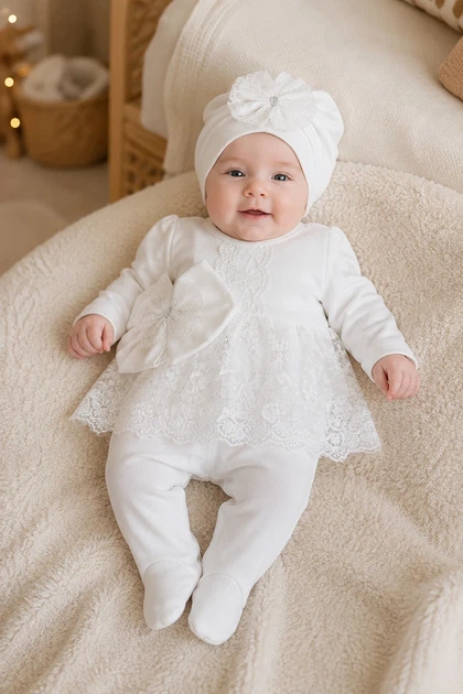 Комплект для младенца «Little Lace» Kiddo белый 62 см - Фото 1 Комплект для младенца «Little Lace» Kiddo белый 62 см - изображение 1