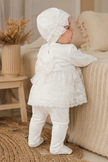 Комплект для младенца «Little Lace» Kiddo белый 62 см - Фото 2 Комплект для младенца «Little Lace» Kiddo белый 62 см - изображение 2