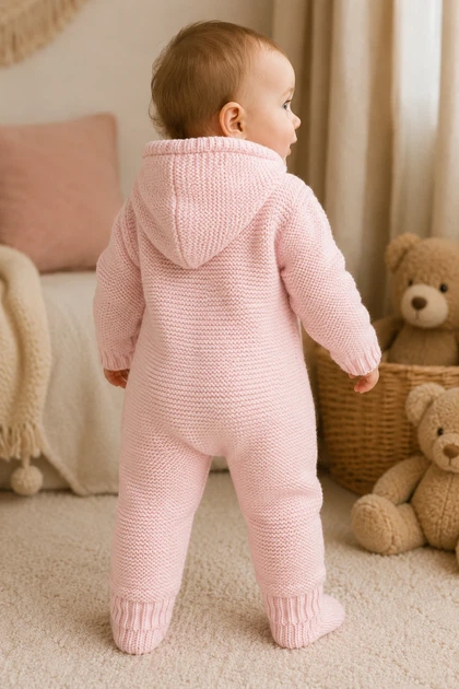 Комбинезон вязаный Little Cozy Kiddo розовый 74 см - изображение 2