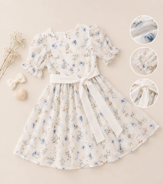 Платье Aurora Kiddo белый 110 см - изображение 3