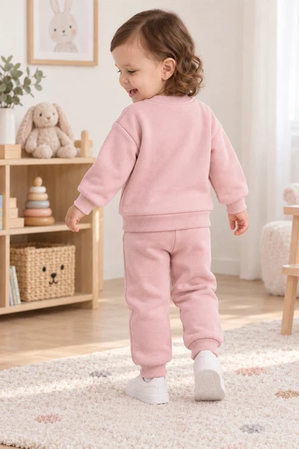 Комплект теплый «Cozy Flowers» Kiddo розовый 92 см - Фото 2 Комплект теплый «Cozy Flowers» Kiddo розовый 92 см - изображение 2