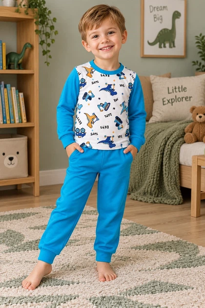 Пижама детская Boys Adventure Kiddo Динозавры 92 см - Фото 1 Пижама детская Boys Adventure Kiddo Динозавры 92 см - изображение 1