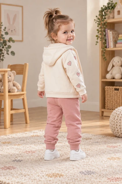 Комплект-тройка теплый «Little Love» Kiddo пудровый 86 см - Фото 2 Комплект-тройка теплый «Little Love» Kiddo пудровый 86 см - изображение 2