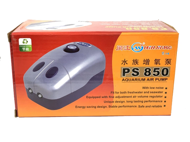 Компресор Minjiang PS-850 для акваріумів двоканальний - зображення 2