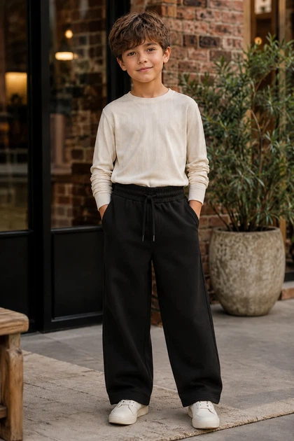 Штаны коттоновые для мальчика «Urban Flex» Kiddo черный 152 см - Фото 1 Штаны коттоновые для мальчика «Urban Flex» Kiddo черный 152 см - изображение 1