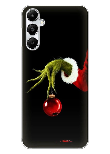 Новогодний чехол LOOOK для Samsung Galaxy A27 из силикона - Гринч с шариком для елки - Фото 1 Новогодний чехол LOOOK для Samsung Galaxy A27 из силикона - Гринч с шариком для елки - изображение 1