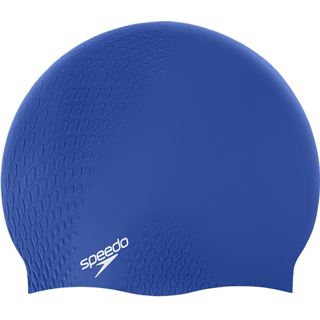 Силіконова шапочка для плавання Speedo Bubble, низькотемпературна, комфортна, не облягаюча, водонепроникна, захищає волосся, синя - Фото 4 Силіконова шапочка для плавання Speedo Bubble, низькотемпературна, комфортна, не облягаюча, водонепроникна, захищає волосся, синя - зображення 4