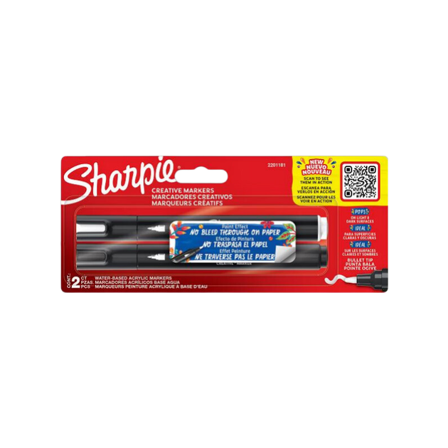 Акрилові маркери Sharpie з твердим наконечником, акварельні ручки на водній основі, водонепроникні, стійкі до змін кольору, світлостійкі, графіті, малюнки вручну, кольори, що складаються одна в одну - набір з 2 акварельних ручок для художнього ескізу - изображение 4