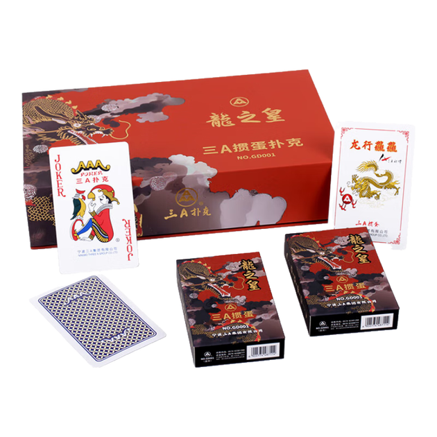 Игральные карты AAA Badao, покерные карты AAA Club Black Core, подарочный набор GD001 Dragon King Blue (4 колоды) - Фото 4 Игральные карты AAA Badao, покерные карты AAA Club Black Core, подарочный набор GD001 Dragon King Blue (4 колоды) - изображение 4