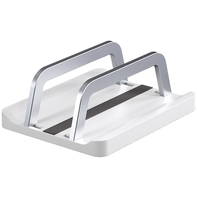 Вертикальная подставка для ноутбука NVV, подходит для Mac Mini M4/M4 Pro, вертикальная подставка для компьютера, настольная опорная рама, охлаждающий поднос, NP-M4A, серебристо-белый. - изображение 4