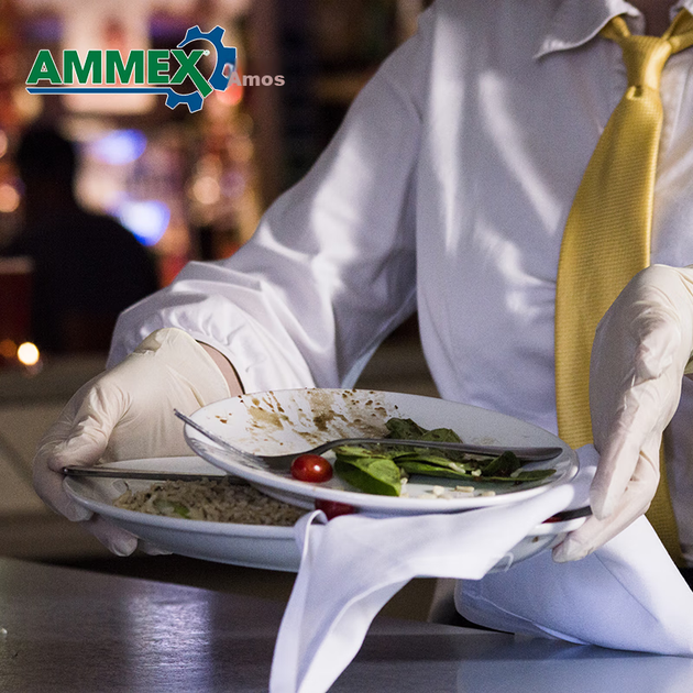 Одноразові латексні рукавички AMMEX, 100 штук, кремово-білі XLFRT, малий розмір S - изображение 10