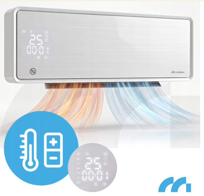 Воздушная завеса MalTec PT5800W-WH Wi-Fi 2000 Вт, керамический PTC обогреватель, пульт, таймер, дисплей, белая 115252 - изображение 4