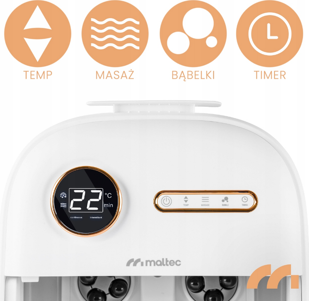 Гидромассажная ванночка для ног MalTec PRO-Hydro500WS 500 Вт, подогрев 35–48 °C, ролики, таймер, LED-дисплей, складная 112410 - Фото 5 Гидромассажная ванночка для ног MalTec PRO-Hydro500WS 500 Вт, подогрев 35–48 °C, ролики, таймер, LED-дисплей, складная 112410 - изображение 5