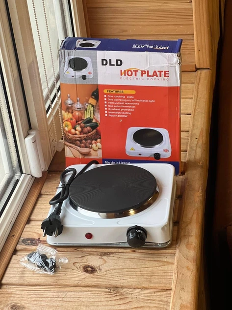 Електроплита настільна DLD Hot Plate 1010A на 1 конфорку 1000 Вт з регулюванням температури та термостатом - изображение 4