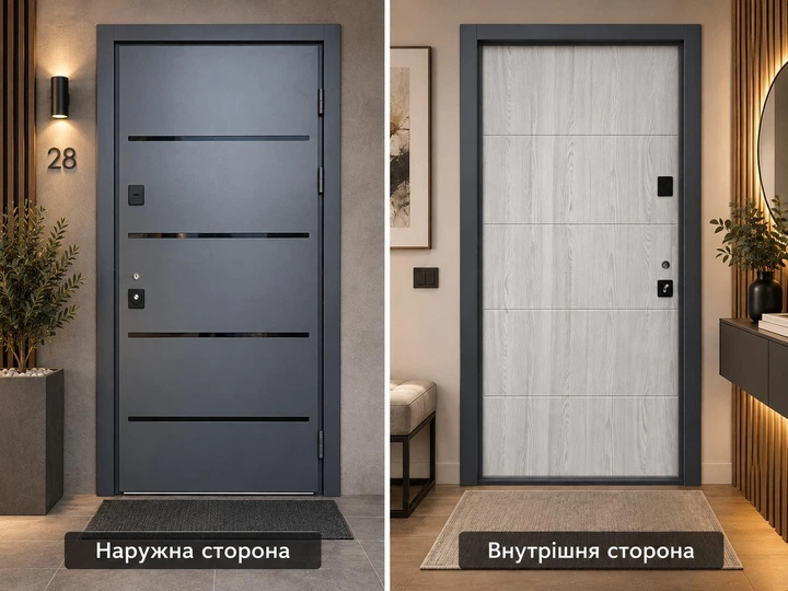Входная дверь Люкс 1 метал с мдф с вставкой 860-960*2050мм - Фото 2 Входная дверь Люкс 1 метал с мдф с вставкой 860-960*2050мм - изображение 2