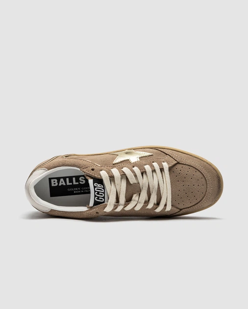 Женские кроссовки повседневные Golden Goose Suede Ball Star Sneakers Beige Suede 41 (26,0 см) Коричневый - изображение 2