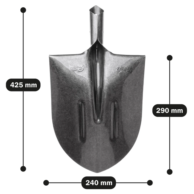 Лопата штыковая Polax 240х290х425 мм (70-130) - Фото 2 Лопата штыковая Polax 240х290х425 мм (70-130) - изображение 2