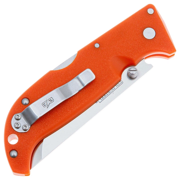 Ніж складаний Cold Steel Finn Wolf, замок Tri-Ad Lock, лезо Plain Satin AUS-8A, руківя Blaze Orange Griv-EX, Тайвань, CS-20NPJ - Фото 5 Ніж складаний Cold Steel Finn Wolf, замок Tri-Ad Lock, лезо Plain Satin AUS-8A, руківя Blaze Orange Griv-EX, Тайвань, CS-20NPJ - изображение 5