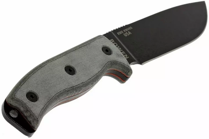 Ніж туристичний для польової кухні Esee Model 6 Gray Micarta ESEE-6P-B - изображение 3