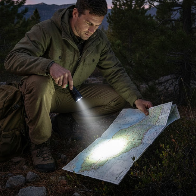 Ручний акумуляторний ліхтар CB-K42-TG 30 Вт з магнітом та ZOOM-фокусуванням 1800 лм 12.5 см Чорний для професійного та побутового освітлення - зображення 2